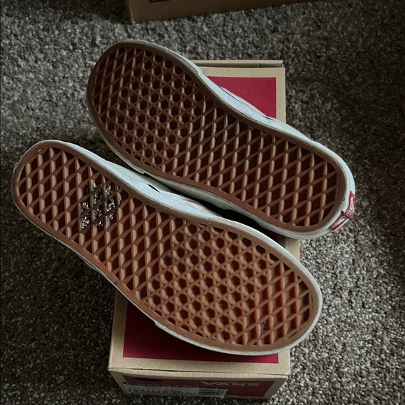 Vans Kids Slip-On Checkerboard Sneakers - Cream/White - Picture 2 of 2